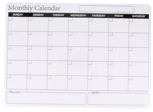 OSALADI Magnetischer Abwischbarer Monatsplaner Nachrichtentafel Für Kühlschrank Magnetplaner Als Wochenplaner Plankalender Für Küche Und Büro