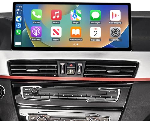 Road Top 12.3 CarPlay Screen for BMW X1 Series F48 with NBT (2015-2018) | Ultra-Narrow Linux HD Screen, Car Stereo Touchscreen, Support Wireless CarPlay, Android Auto, Mirrorlink, Retains OEM