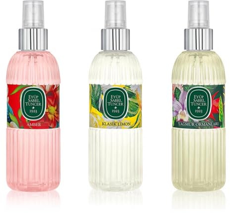 Eyüp Sabri Tuncer Cologne Trio-5 (3×150 ml) | Bernstein, Klassische Zitrone, Regenwald
