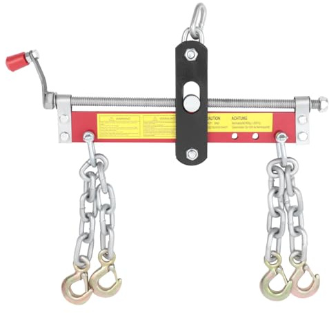 WAPHOERTE Taller - Posicionador de equilibrio de grúa/elevador de motor con cuatro cadenas de apoyo, capacidad de carga máxima de 900 kg para la sustitución y montaje de motores y transmisiones