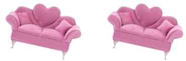 OJREEUB Juego de 2 joyeros para sofá de 1/6 pulgadas, para niñas y mujeres, para accesorios de muñecas de 12 pulgadas, color rosa