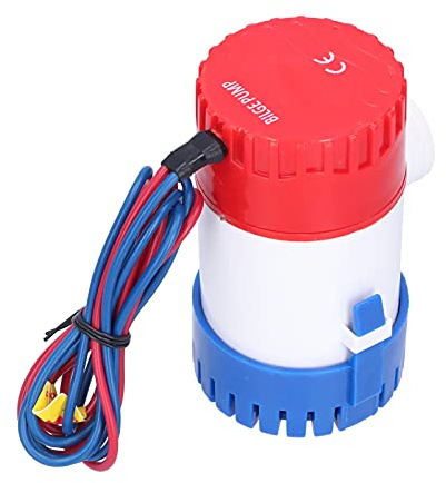 Naroote Pompa di Sentina Elettrica Sommergibile Custodia in ABS Resistente Agli Urti per il Drenaggio della Barca Fornisce Alimentazione 12V 350GPH per Barche da Pesca (DC12V 1100GPH)