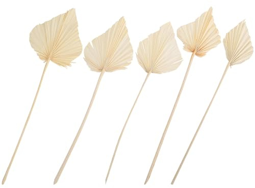 HEMOTON 5 de Palma Secas Material Sintético de Color Estilo Chic y Artístico para Ambientar para de Bodas y Espacios