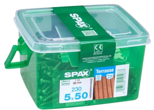 SPAX Schrauben Frankreich Terrasse Tftx, A2, 5 x 50 mm, T25 mit Box 230