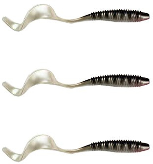 3 STK Wurm Twister Softbaits 13 cm Gummiköder Barsch Kunstköder Angelköder Hecht