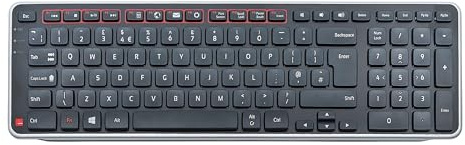 Konturdesign trådlöst balanstangentbord: Designad för RollerMouse och SliderMouse - Kompakt storlek, justerbar lutning för att stödja handledsspänning, Plug & Play PC/Mac