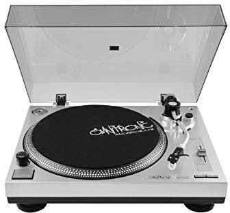 Omnitronic BD-1350 Plattenspieler silber | Riemengetriebener DJ-Turntable | Lieferung inkl. Tonabnehmer