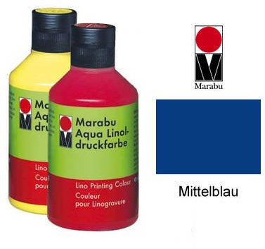 Marabu Linoldruckfarbe, 250ml, Mittelblau