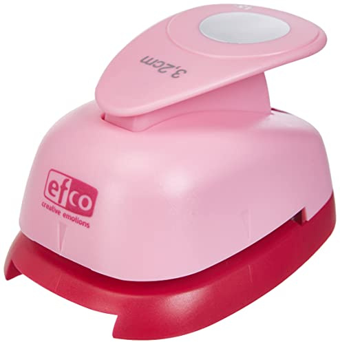 efco 1793011 Stanzer L, Kreis Motivstanzer, Kern: Metall, Pink, 9,5 x 6,5 x 6 cm
