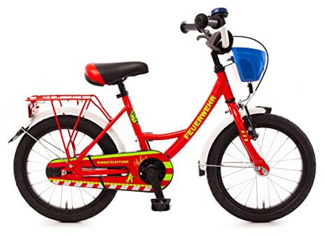 Bachtenkirch Kinderfahrrad 16 Feuerwehr rot-gelb