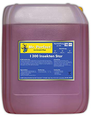 Mr. Perfect® Nettoyeur d'Insectes, 10L - Nettoyant anti-insectes/Détachant pour insectes, Nettoyant pour vitres et peinture du voiture
