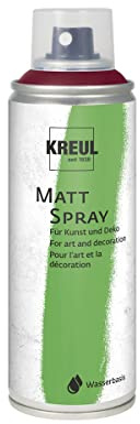 KREUL 76316 - Farbspray weinrot, 200 ml, klassisch matte Sprühfarbe auf Wasserbasis hochpigmentiert und wasserfest styropofest für Innen und Außen