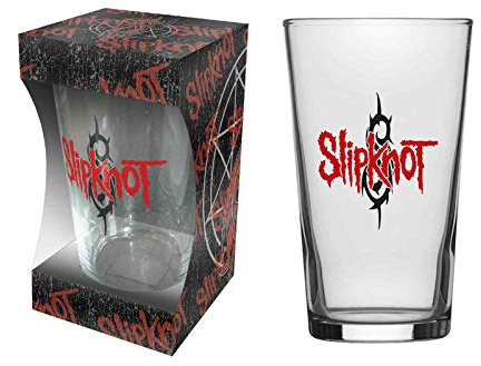 Slipknot Pint Glass Band Nonagram Logo 9 Point Star Nouveau Officiel Boxed Size One Size