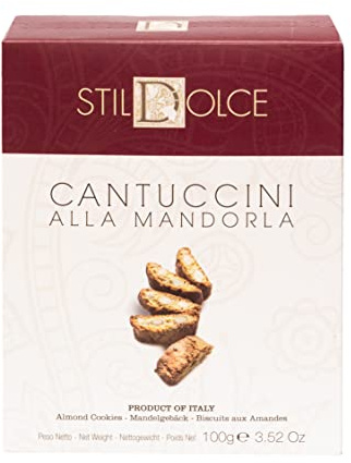 Stildolce - Cantucci originaux aux amandes IGP | Biscuits obtenus avec la recette traditionnelle produite en Toscane | à déguster en dessert ou entre amis à la pause café | (PAQUETTE100)