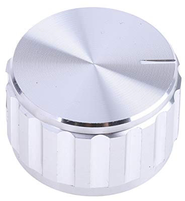RS PRO Potentiometer Drehknopf silbern Ø 25mm x 15mm x 13mm, Rund Schaft 6.4mm