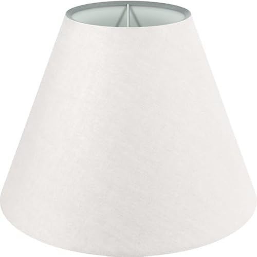 Wogati® Premium Lampenschirm | Größe: M | ØU:25cm | Farbe: Ecru | E14/E27 | konisch | Baumwolle | für Stehlampen, Hängelampen, Tischlampen, Deckenlampen