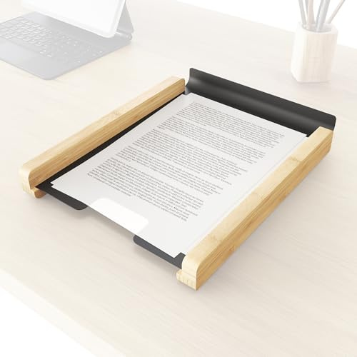 Dokumentenablage plastikfrei & umweltfreundlich aus 100% FSC Bambus (schafft Ordnung am Schreibtisch & Arbeitsplatz, praktischer Ordnungshelfer & Organizer, stapelbar und robust) – KD Essentials | Plastikfreie Dokumentenablage aus Bambus – Ordnungshelfer & Organizer für Schreibtisch & Arbeitsplatz, stapelbar & robust