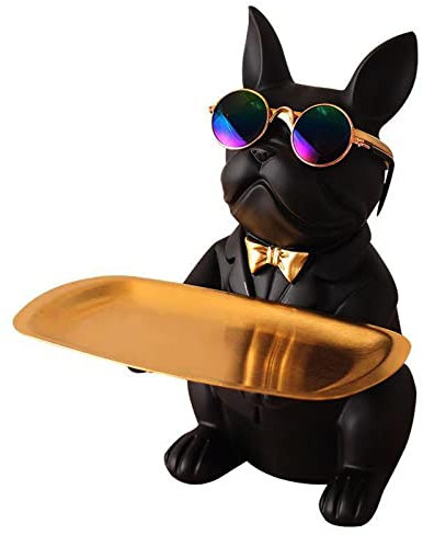 Hopeful Coole Bulldog Figur Skulptur Statue Harz Gute Aufbewahrungsbox für Schlüssel, Haushaltsgegenstände usw.