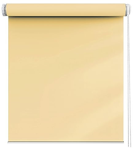 Aluminium-Jalousie 40 x 230 cm, Sichtschutz und Sonnenschutz Blickdicht, Sonnenschutz Verdunkelungsrollo, mit Aluminium-Schienen, für Fenster & Tür, Beige
