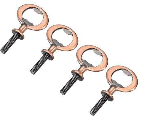QUARKZMAN Apribottiglie, 4pz 80mm - Apribottiglie, a Vite in Lega di Zinco Kit di Inserti Piatto Filettato per Matrimonio Feste del Vino Fai Da Te Artigianato (Bronzo Rosso)