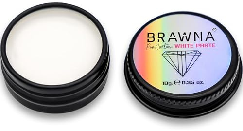 BRAWNA Pasta de Mapeo Blanca Pro Contour para Cejas y Labios – Corrector Blanco para Microblading, PMU, Henna de Cejas, Laminación y Tinte – Precisión en Diseño y Simetría