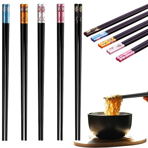 Alloy Chopsticks, Dishwasher Safe Chopsticks, Reusable Chinese Chopsticks, Non-Slip Chopsticks, Lightsaber Chopsticks, Chopsticks for Kitchen Dinner Party Sushi Cutlery