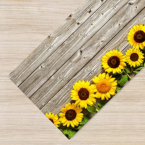 IlGruppone Tappeto Cucina Antiscivolo Made in Italy Passatoia Antimacchia Multiuso Corridoio Soggiorno Lavabile in Lavatrice - Girasole - 50x100 cm