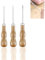 Ieron 3 Pcs Hole Punches Awl Set with Wooden Handle, DIY Leather Craft, Sewing Awl Tool, Wooden Handle Hole Punch