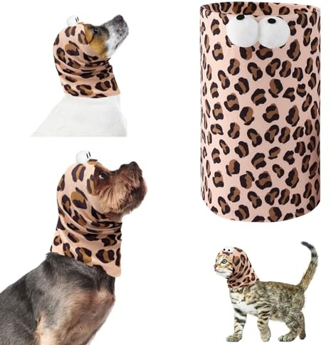 Yoolhamy Hund Snood Ohrenschützer Gehörschutz für Hunde Lärmschutz Haustier Ohrenklappe Kopfwickel Hoodie Hals und Ohrenwärmer für Hunde und Katzen Baden Fellpflege Reduzierung Lärm