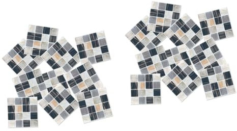 HOMSFOU 2 Sets Einzigartige 3d-wandaufkleber Mit Mosaikmuster Selbstklebend Pvc Kristallfliesenoptik Öl Für Heimdekoration Und Badezimmerwände 15 Stück * 2