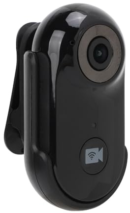 Jectse 1080P Haustier-Action-Kamera, 90-Grad-Weitwinkel-Katzenhalsband-Kamera mit Rückenclip, 1/4-Zoll-Gewindegehäuse, Haustier-Sport-Action-Kamera für Videoaufzeichnungen, (Black)