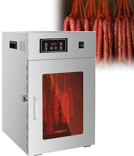 KYZTMHC Jerky Dehydrator, Rotation Rotary Meat Dryer, Home Meat Dryer, Commercial Food Dryer 30-90℃ Adjustment, for Sausage, Bacon, Chicken, Duck, Fish, Beef Drying(Dryer 7kg at one time)