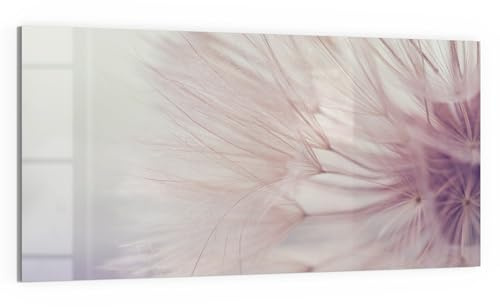 DEQORI Glas-Magnettafel | 100x50 cm cm groß | Motiv Zarte Pusteblume | Memo-Board aus Glas | Magnetboard inkl. Magnete, Stift & Tuch für Küche & Büro | Tafel magnetisch & beschreibbar