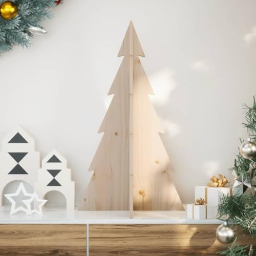 LAPOOH Weihnachtsbaum Holz zum Schmücken 80 cm Massivholz Kiefer, Tannenbaum Künstlich, Christmas Tree, Tannenbaum Deko, Weihnachtsbäume, Christbaum - 858168