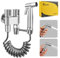 NAKIHOUSE Bidé - Ducha de mano para inodoro, bidé de acero inoxidable, juego de ducha de mano con válvula de control doble 1 en 2 out, dispensador de grifo y manguera para lavar mascotas, limpiar el