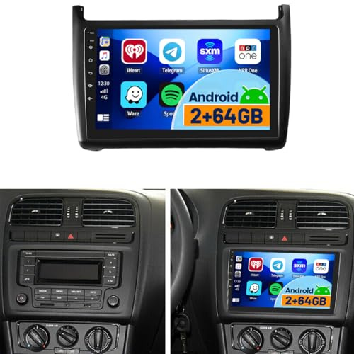 Fuluku 9 Android 15 Autoradio per VW Polo 6R 6C 9N 2008-2016 2+64GB | Schermo auto con Wireless Carplay Android Auto, Stereo Auto Bluetooth,GPS Navi, Telecamera di Retromarcia/FM/WiFi/SWC/26UI