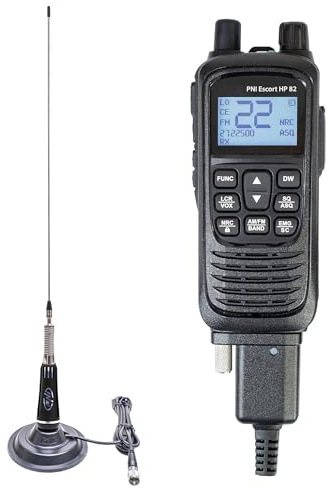 PNI Escort HP 82 Station de Radio CB Portable Multi Standard 4 W 12 V AM-FM avec PNI LED 2000 CB antenne