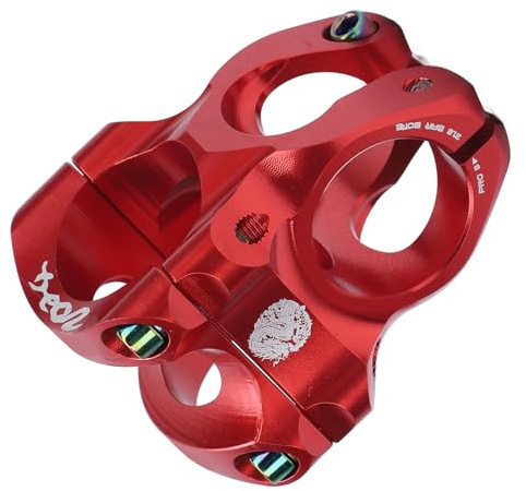 31,8 Mm Gambi a Manubrio Corto Ergonomico Leggero in Alluminio in Alluminio Gambo di Montagna in Lega di Montagna (Rosso)