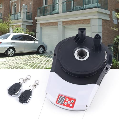 XHSMYXGS Abridor automático de Puerta Enrollable, Motor de Puerta Enrollable de Garaje eléctrico con 2 Controles remotos, abridor de Puerta Enrollable para Garaje almacén Tienda Granero Granja
