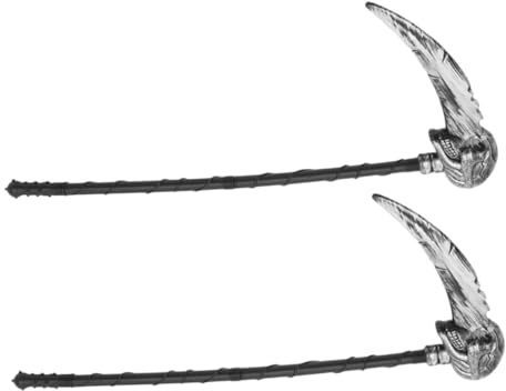 ORFOFE 2 Piezas Guadaña Muerte Desmontable para Disfraz de Halloween Accesorio Seguro y Ajustable para Adultos para Fiestas de Cosplay y Ambientaciones Terroríficas