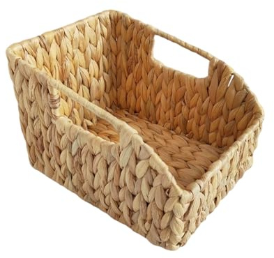 PANGBOER Cestino portaoggetti per acqua intrecciato a mano, stile nordico, decorazioni per la casa, organizer multiuso in fibra naturale
