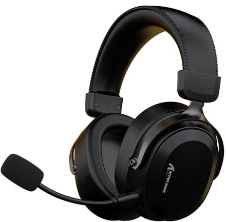 ATTACK SHARK L30PRO Wireless Gaming Headset,7.1 Surround Sound, 50mm Drivers,20ms Low Latency,Detachable Noise-Canceling Mic, Aluminum Alloy Frame,Tri-Mode Connectivity Over-Ear Headset-Black