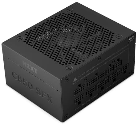 NZXT C850 SFX Gold - Fuente de alimentación SFX ATX 3.1 de 850 W - 80 Plus Gold - Cybenetics Platinum - Totalmente Modular - PCIe 5.1 600 W 12 V-2x6 - Condensadores japoneses - Negro