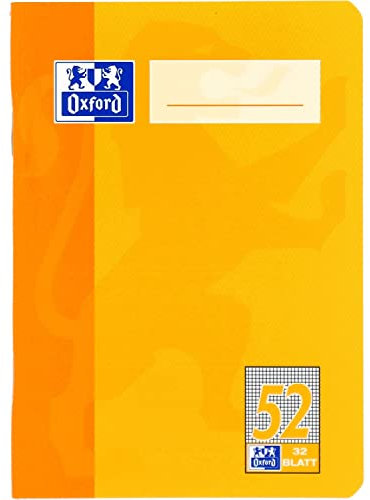 Oxford 100050397 Oktavheft LIN52 - A6, 32 Blatt, 90 g/qm, kariert