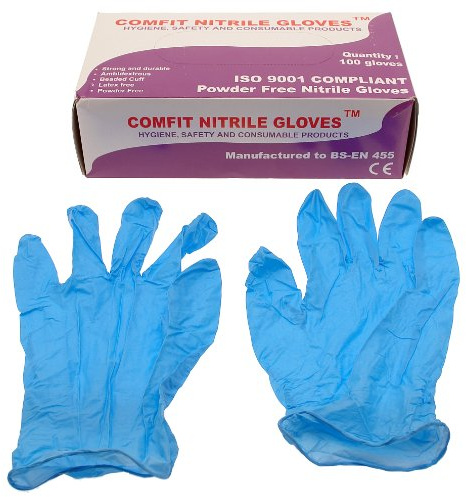 Saville NG201FXL Nitrile Powder Free Disposable Gloves - X-Large