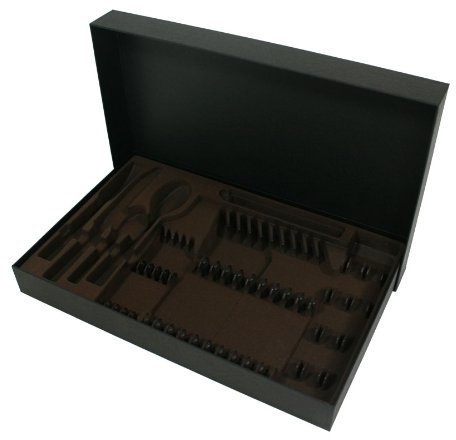 Coffret carton noir pour ménagère 18 ou 24 pièces