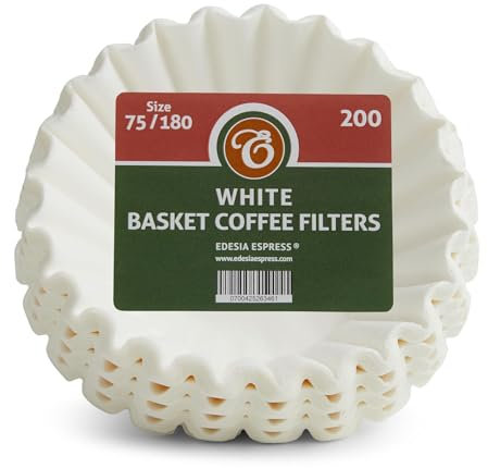 200 x 1¾ Pint / 4 to 10 Cup Basket Coffee Filter Papers by EDESIA ESPRESS
