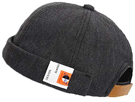 YAMEE Dockercap Berretto Docker da Uomo Berretto da Portuale Cappellino da Portuale Brimless Hat cap Beanie Cappello Rolled Cappello da Marinaio Unisex Skullcap Regolabile (56-58cm)