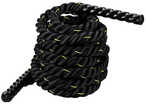 Battle Rope Hua Fitness Battle Seil 38mm 15m, Krafttraining Ausrüstung Für Männer Und Frauen, Outdoor-Übungsseil, Kann Mit Kettlebell Mit Einem Festen Anker-Kit Fixiert Werden