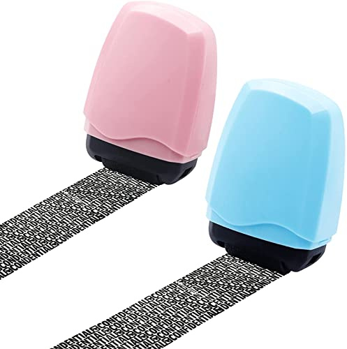 Identity Protection Roller Stamps, 2 Pcs Identity Theft Protection Stamp for ID Blockout - Privacy Confidential and Address Blocker